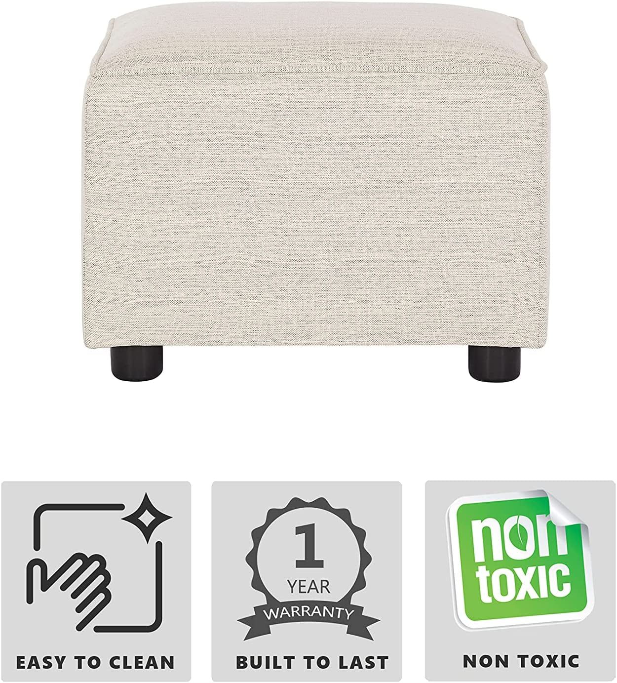 Thunder Upholstered Ottoman for Nursing Moms