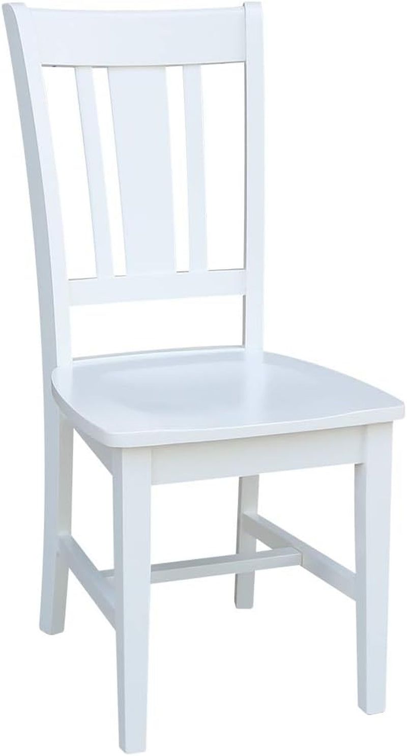 International Concepts Set of Two San Remo Splatback Dining Chairs, White