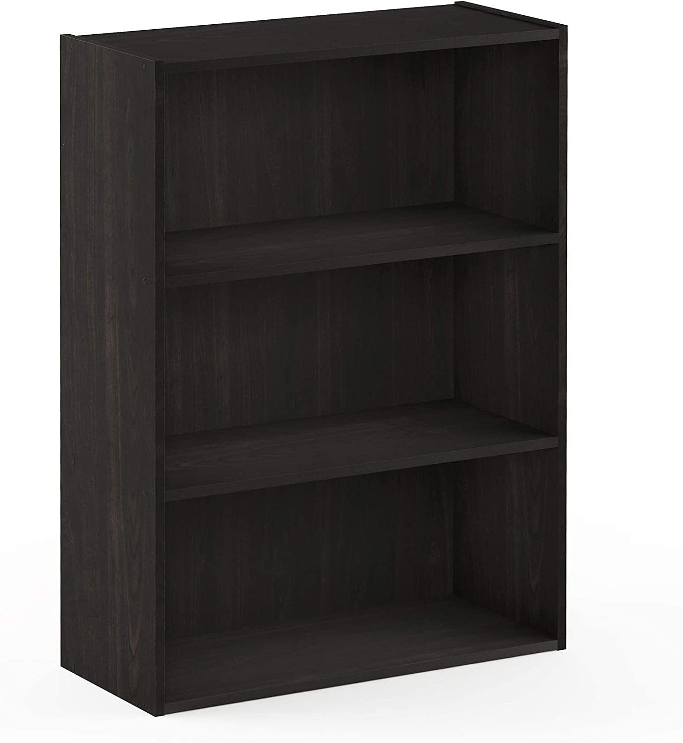 Pasir 3-Tier Open Shelf Bookcase, Dark Espresso