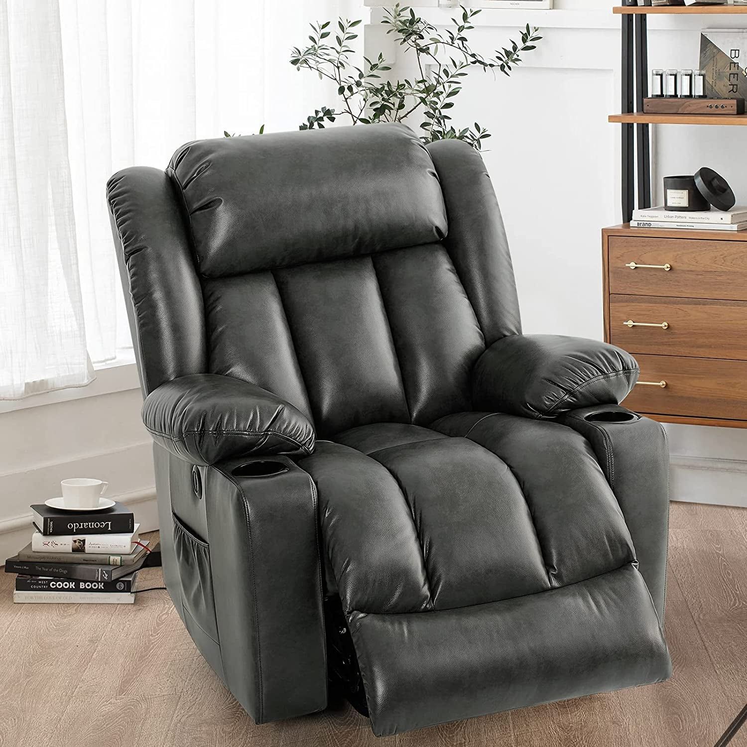 Electric Recliner Chair for Seniors, Grey