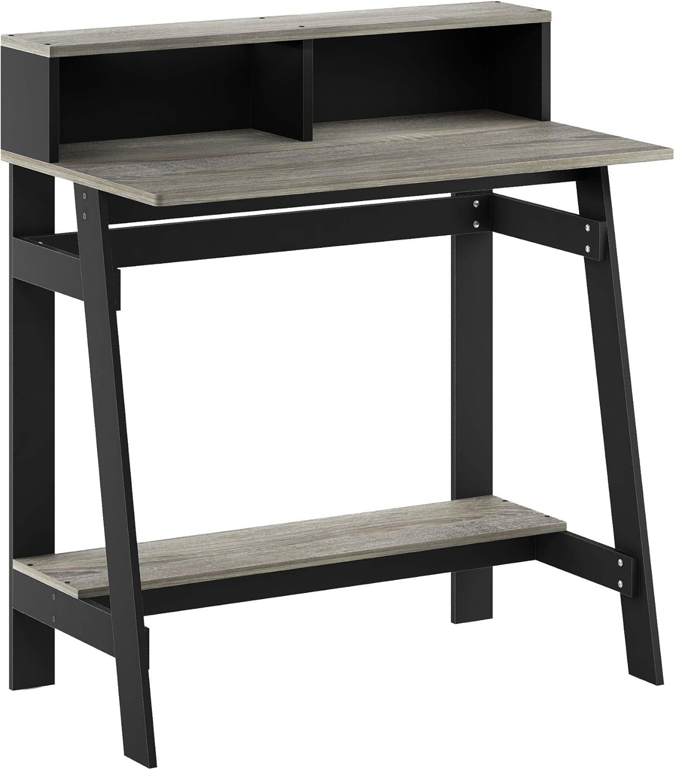 Simplistic a Frame Computer Desk, Black/French Oak Grey