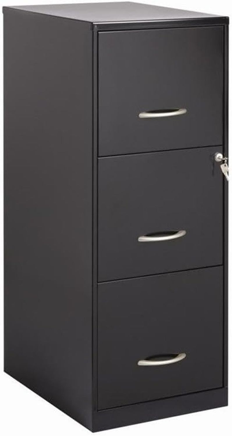 Cooper 3 Drawer Letter File Cabinet in Black