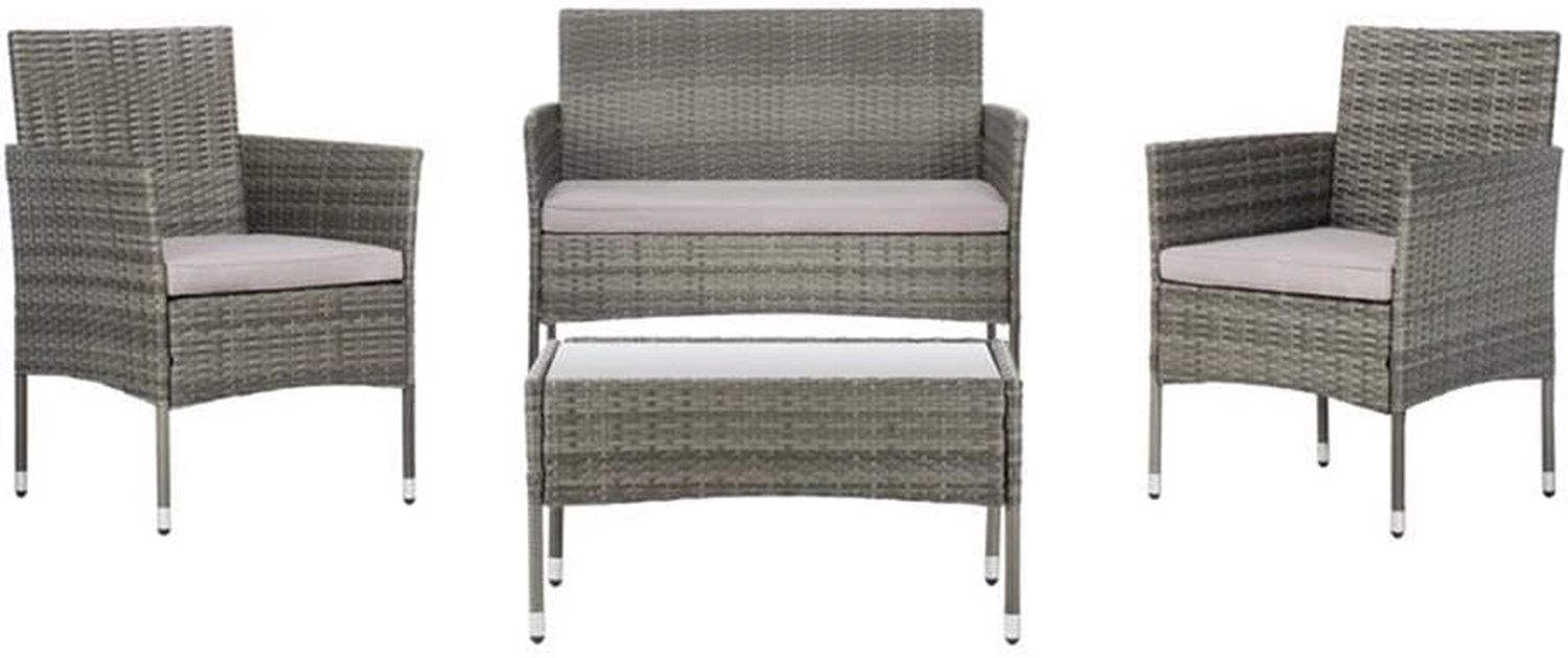 PAT7504B Collection Abdul Grey 4-Piece Outdoor Living Patio Set