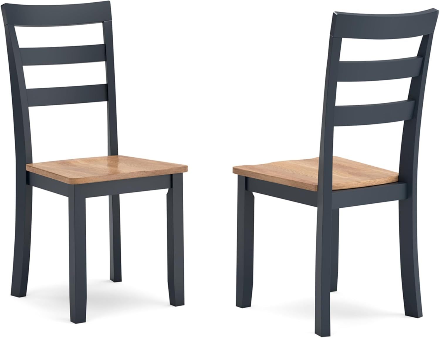 Gesthaven Solid Wood Frame Dining Chair, Set of 2, White/Natural