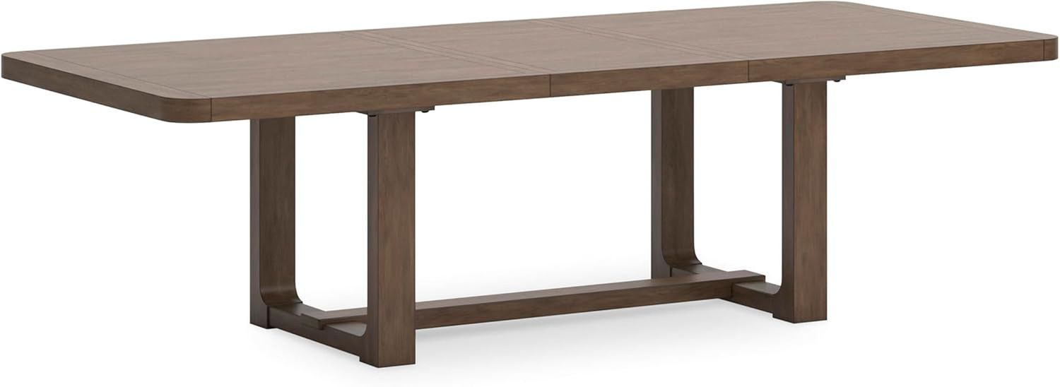 Cabalynn Farmhouse Dining Extension Table with 1 Removable Center Leaf, Light Brown