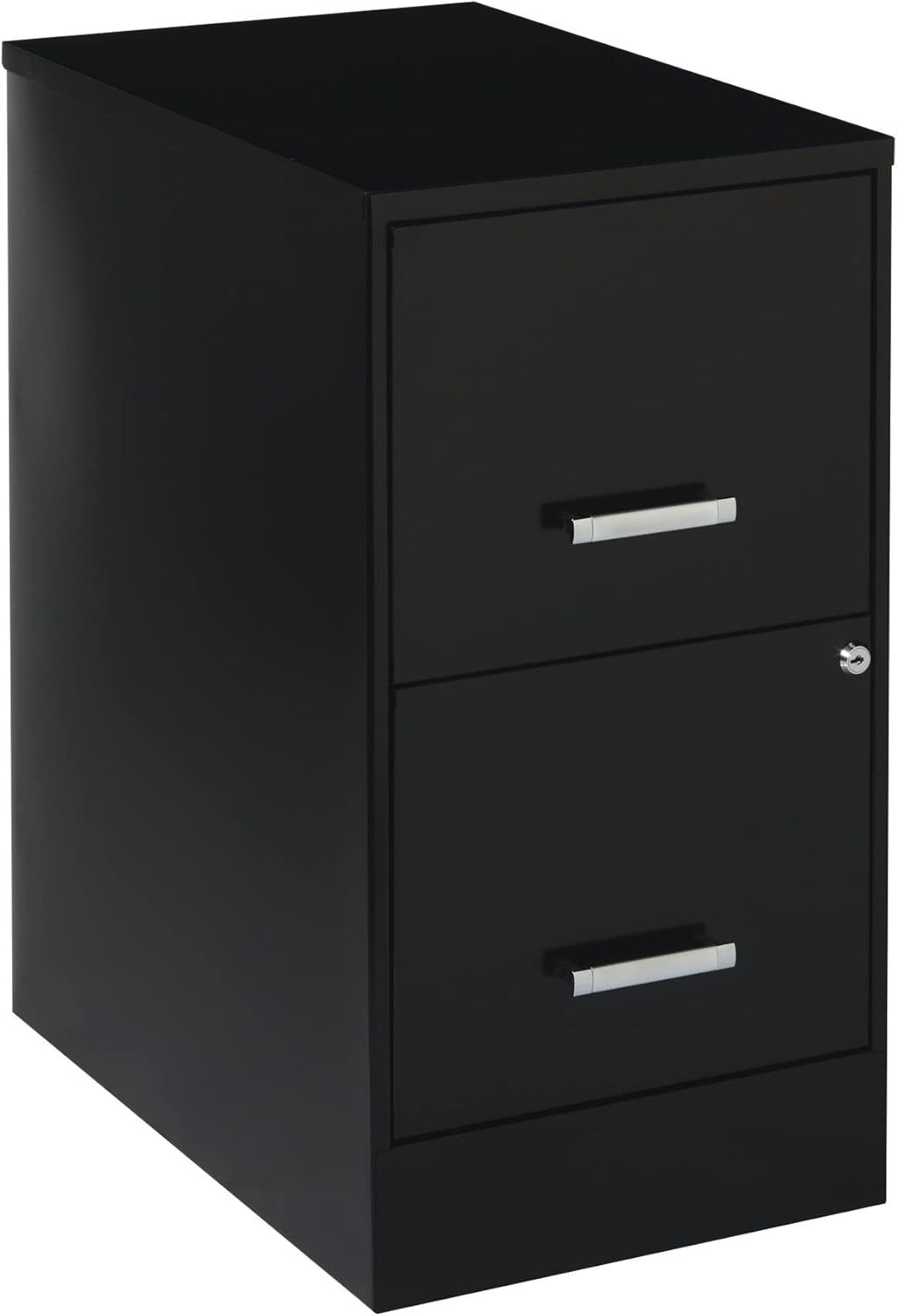 Black 2 Drawer Metal Vertical File Cabinet
