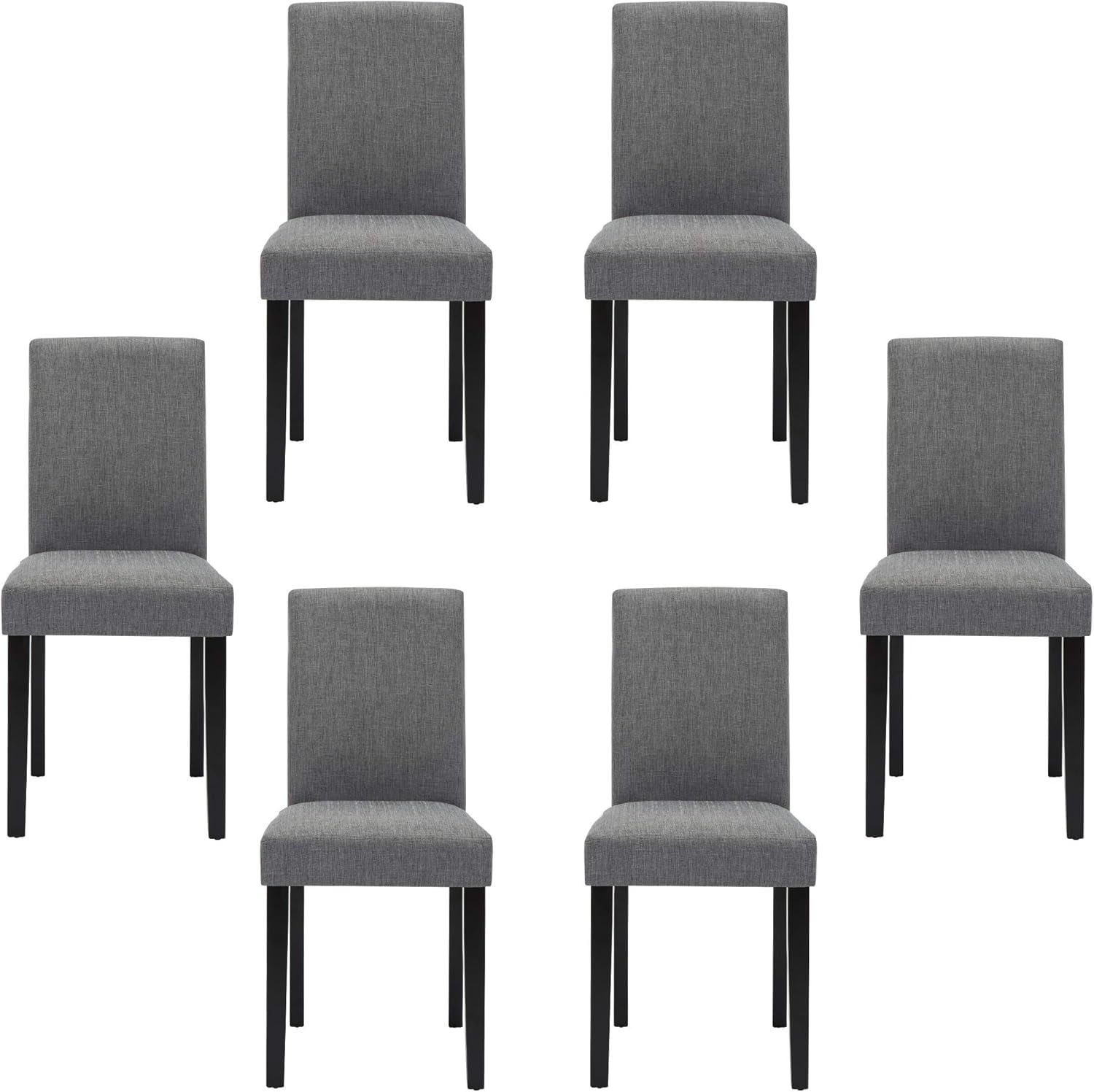 Set of 6 Chairs for Dining Room Mid Century Modern Fabric Upholstered Living Chairs