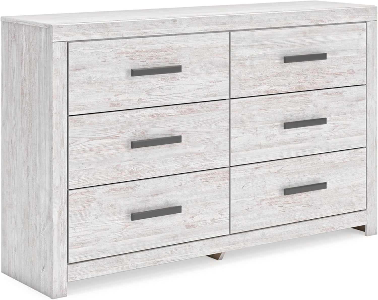 Cayboni Vintage 6 Drawer Dresser with Safety Stop for Bedroom, White