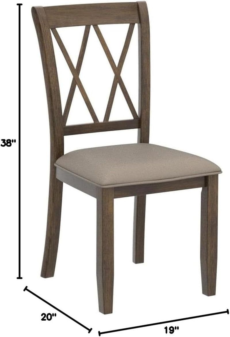 Windvale Fabric Upholstered Dining Chair, Set of 2, Brown