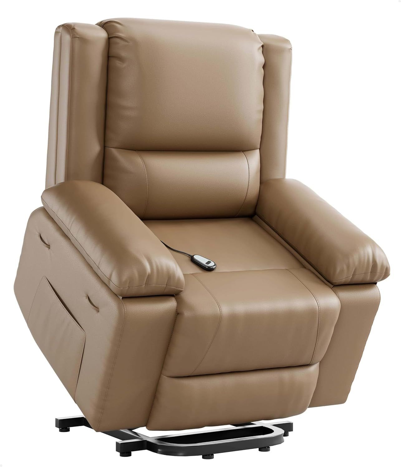 Oversized Wide Power Lift Recliner Chair - Heat and Massage, Adjustable Back and Legs, PU Leather Electric Lift Chair Designed for the Elderly and People with Mobility Impaired