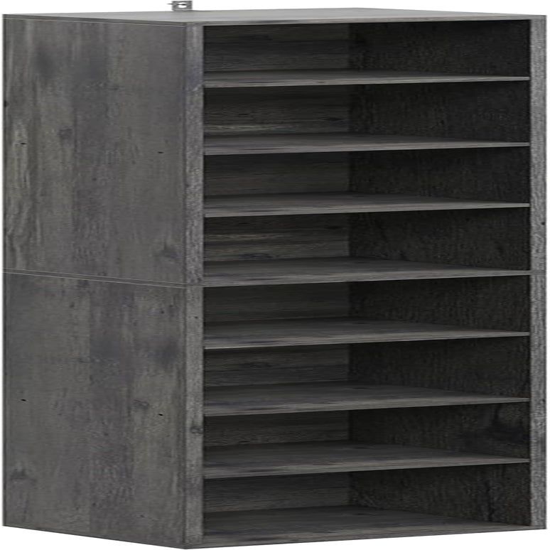 Tall Narrow Bookshelf 8 Tiers, Compact Corner Bookcase, Easy to Match for Living Room, Office, Study, Bedroom