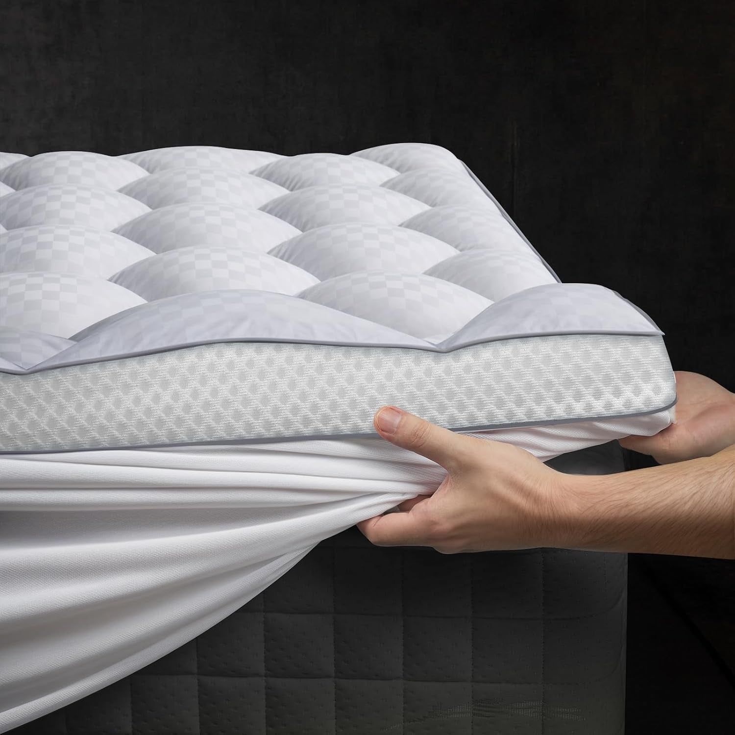 Queen Memory Foam Topper Ultra-Fluffy, 3&quot;, Breathable