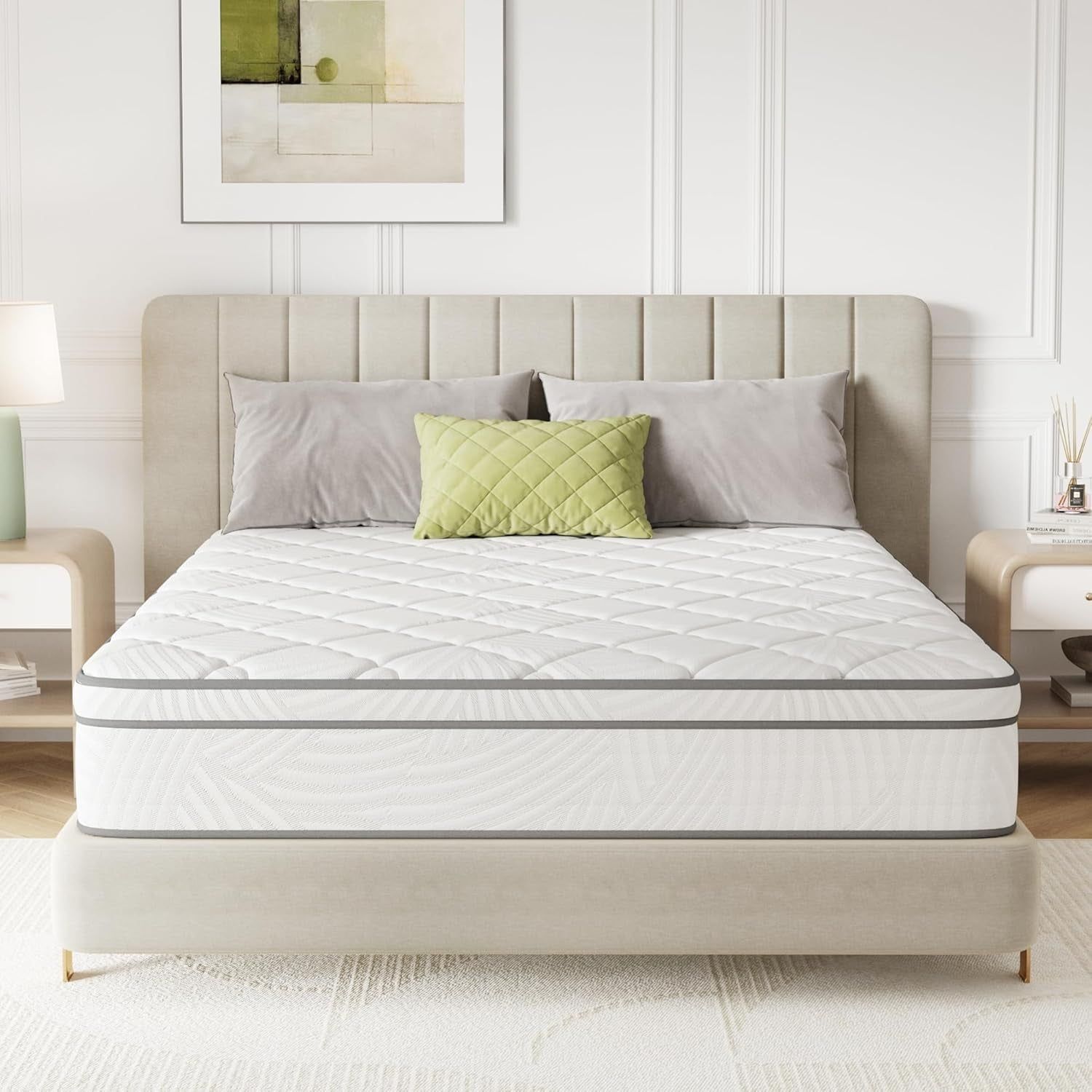 14 Inch Queen Size Hybrid Mattress With Comfort Support