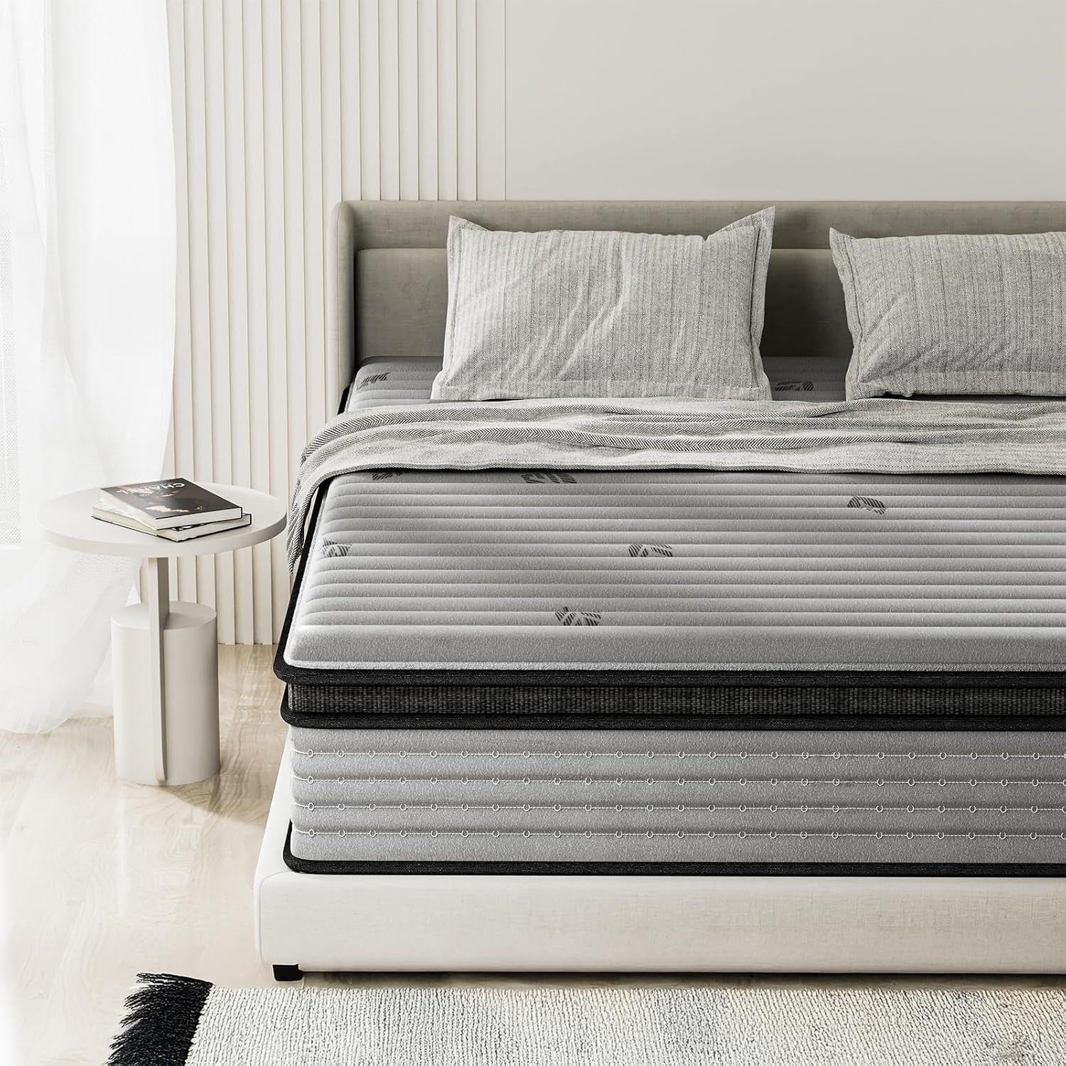 Queen 12 Inch Memory Foam Hybrid Mattress with Support