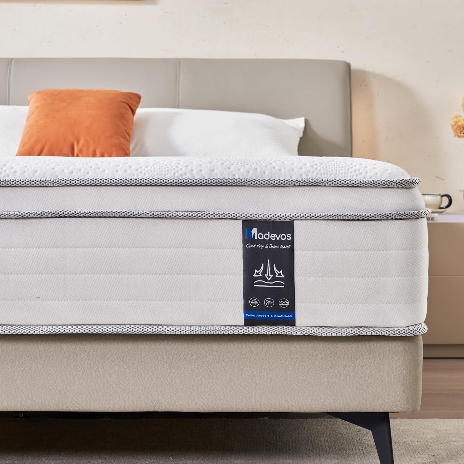 14 Inch Hybrid Queen Mattress Medium Firm Comfort