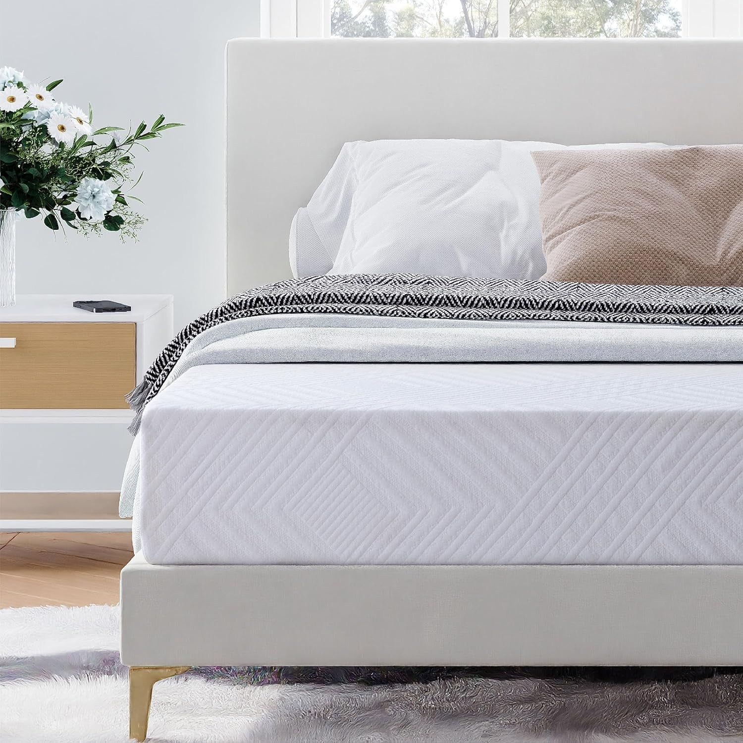 Green Tea Memory Foam Full Mattress with Gel Layer