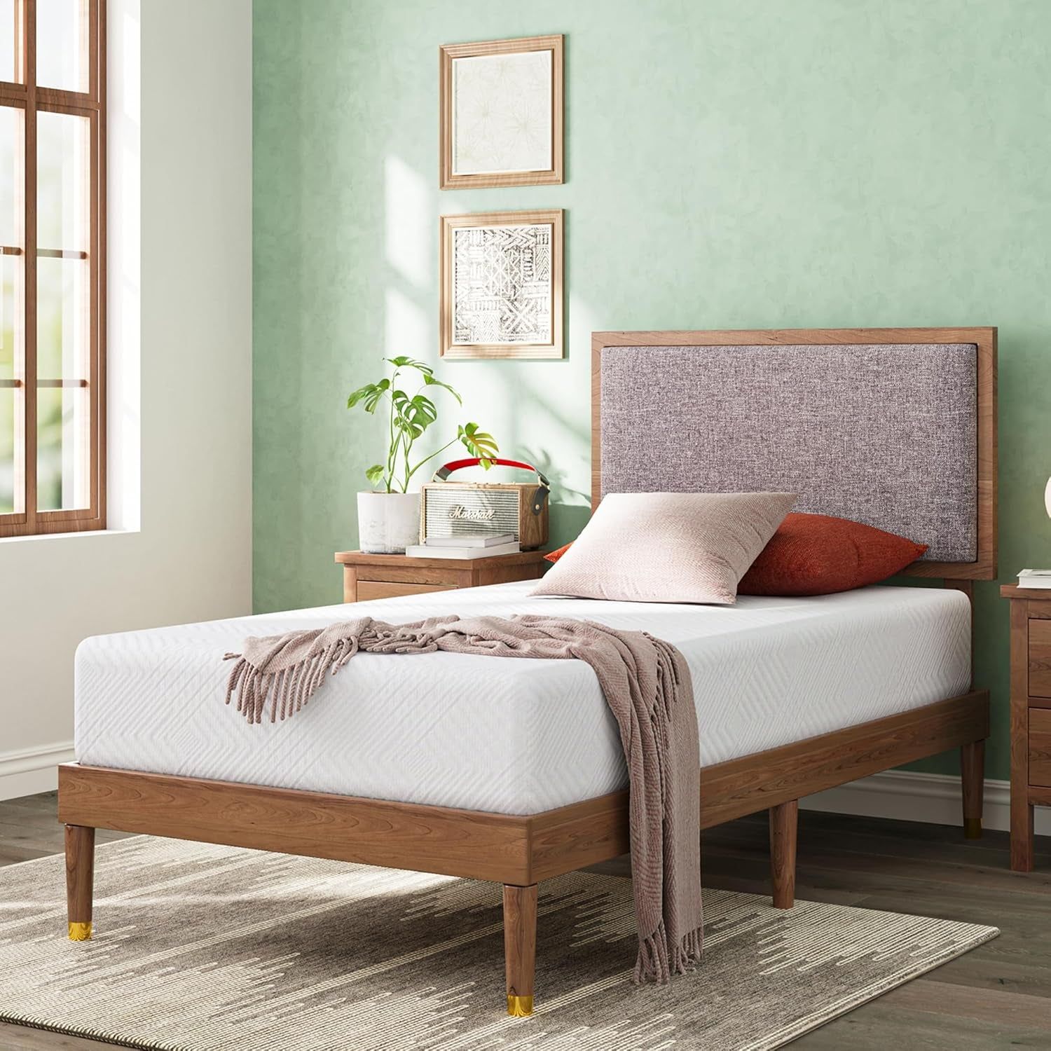 Twin Gel Infused Green Tea Memory Foam Mattress