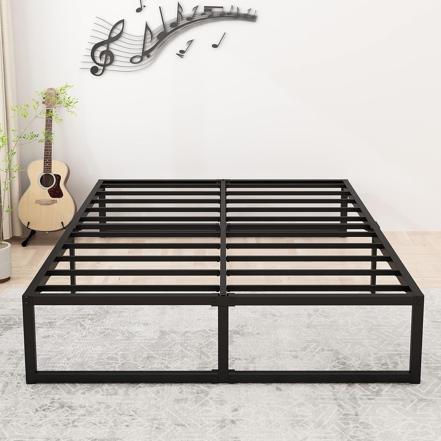 14 Inch Heavy Duty Metal Bed Frame with Slats