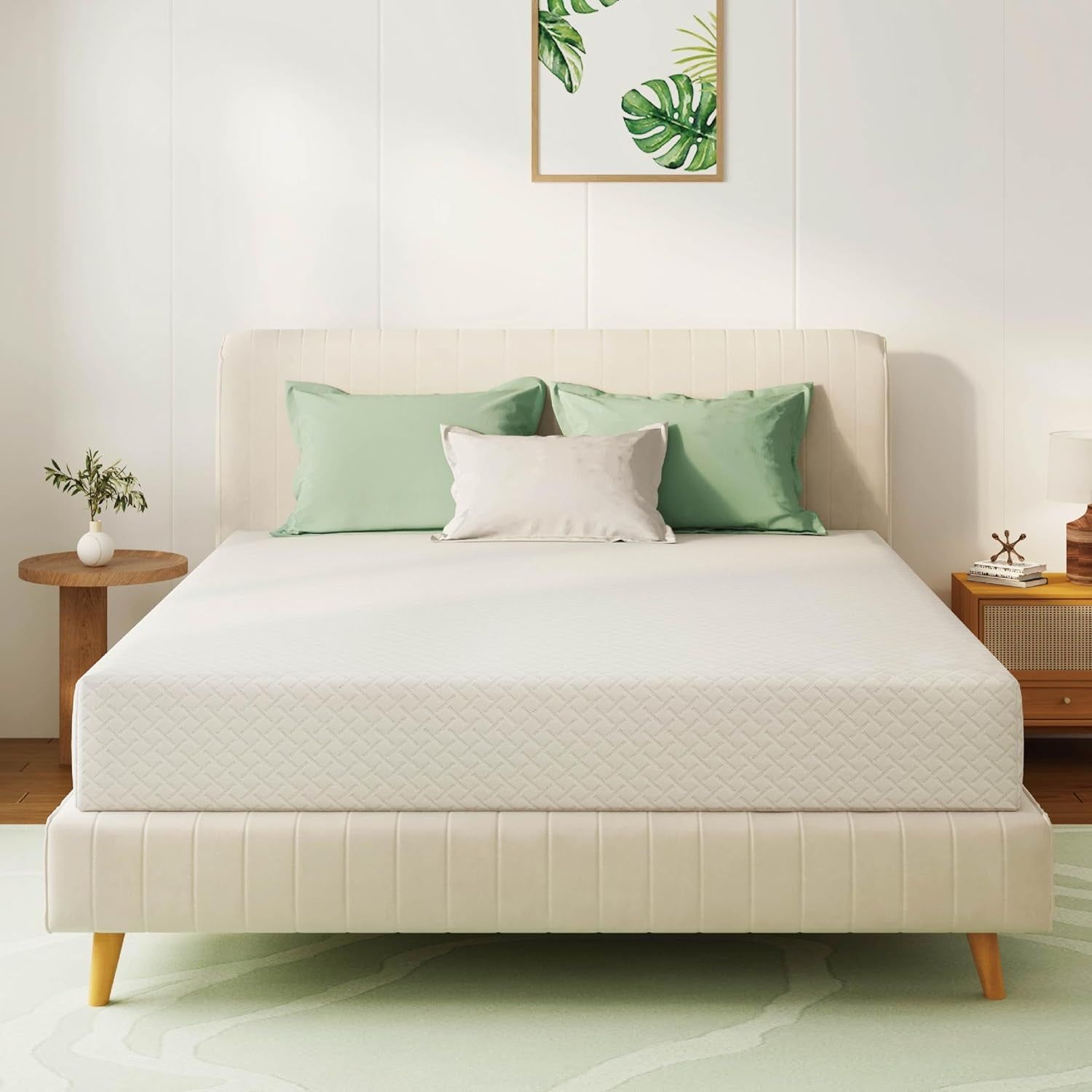 Queen 10 Inch Green Tea Memory Foam Mattress
