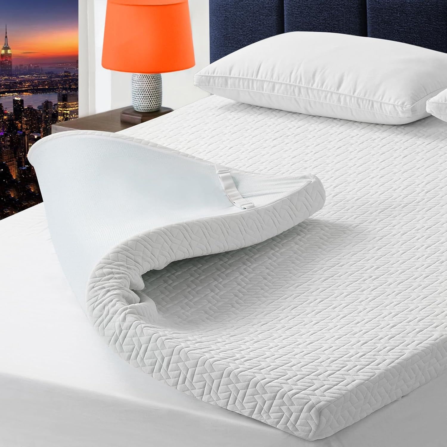 Cooling Gel Memory Foam King Size Mattress Topper