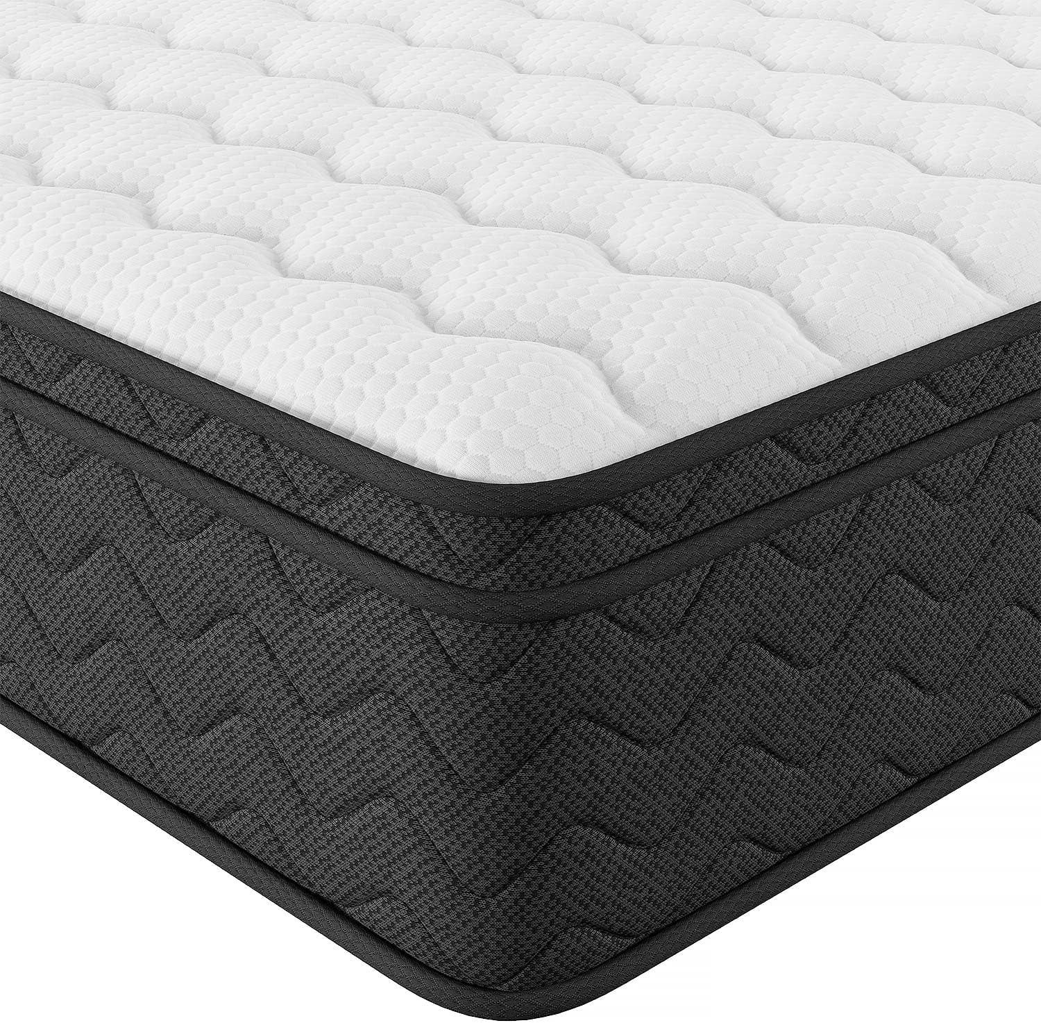 10 Inch Hybrid Queen Mattress with Memory Foam Support