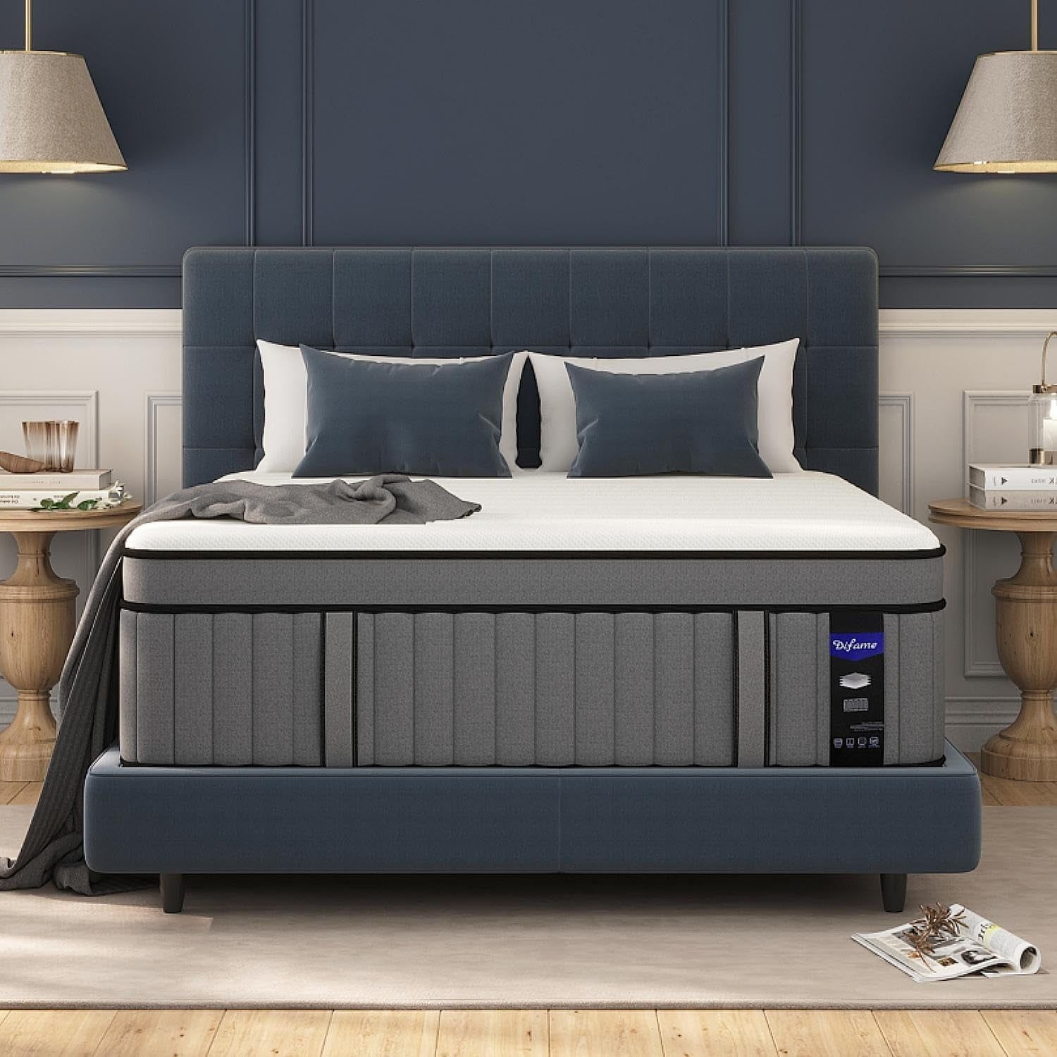 King Size Gel Memory Foam Hybrid Mattress for Comfort