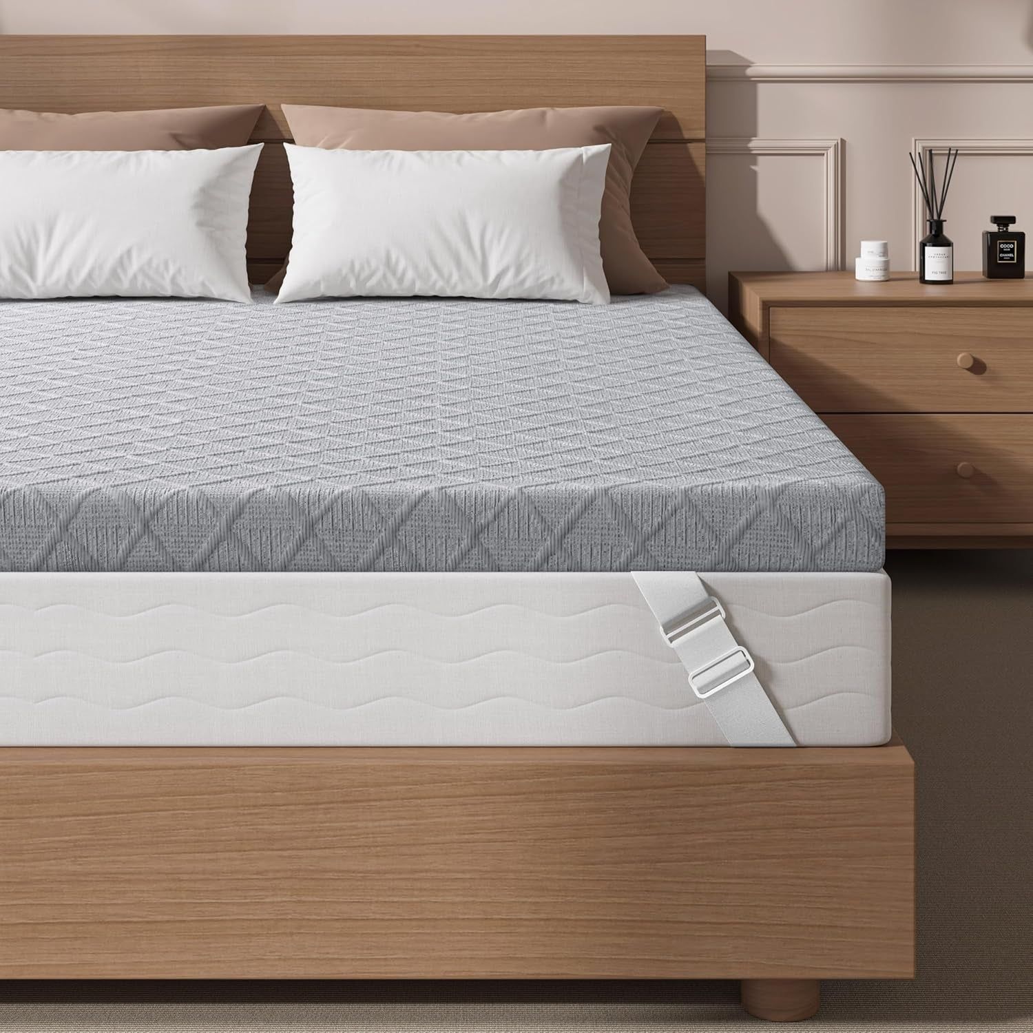 Extra Firm Memory Foam Mattress Topper for Pain Relief
