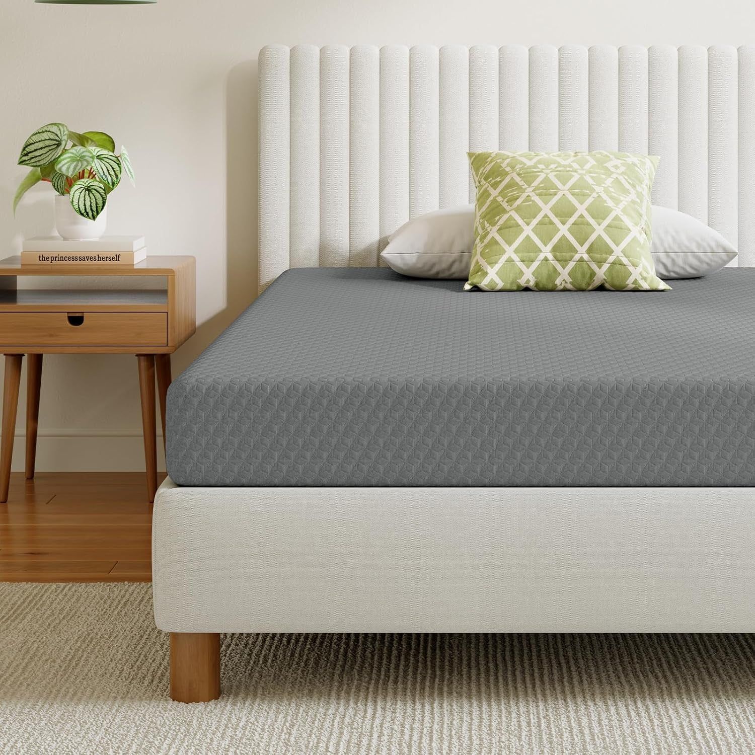 Queen Mattress 8 Inch, Queen Memory Foam Mattress for Cool Night Sleep &amp; Pressure Relief, Wave Airflow Foam Mattresses for Enhanced Support &amp; Breathability, Bed Mattresses in a Box