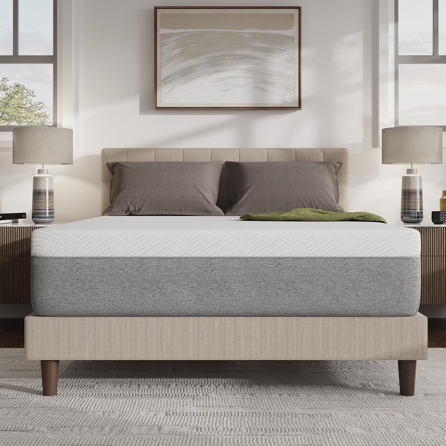 14 Inch Mattress Queen, Gel Memory Foam Queen Mattress in a Box with Comfort Foam for Contour Support &amp; Motion Isolation &amp; Edge Support, Certipur-Us Certified