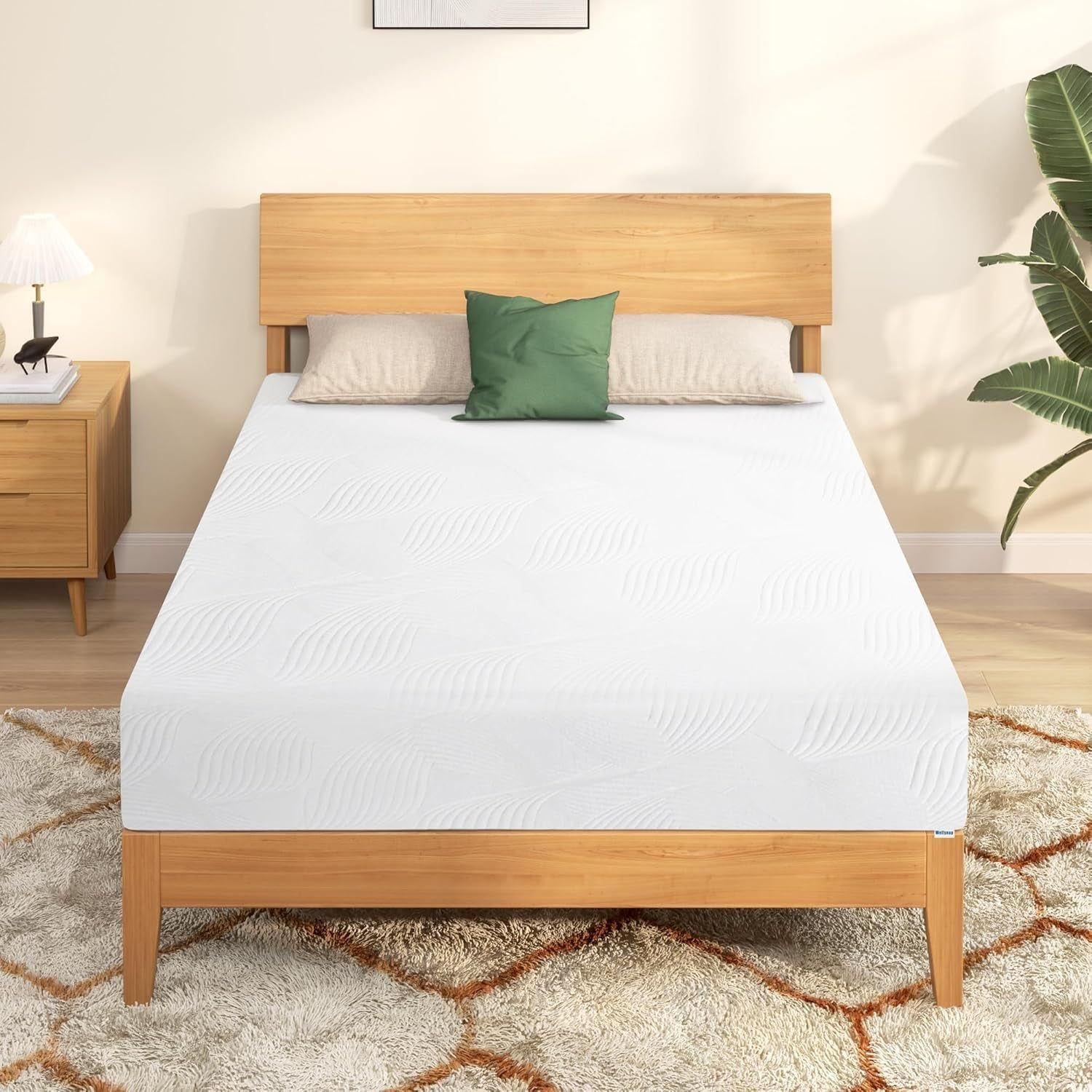 Twin Mattress 10 Inch, Memory Foam Mattress Twin Size, Green Tea Cooling Gel Infused for Pressure Relief, Bed in a Box Certipur-Us Certified &amp; Fiberglass Free