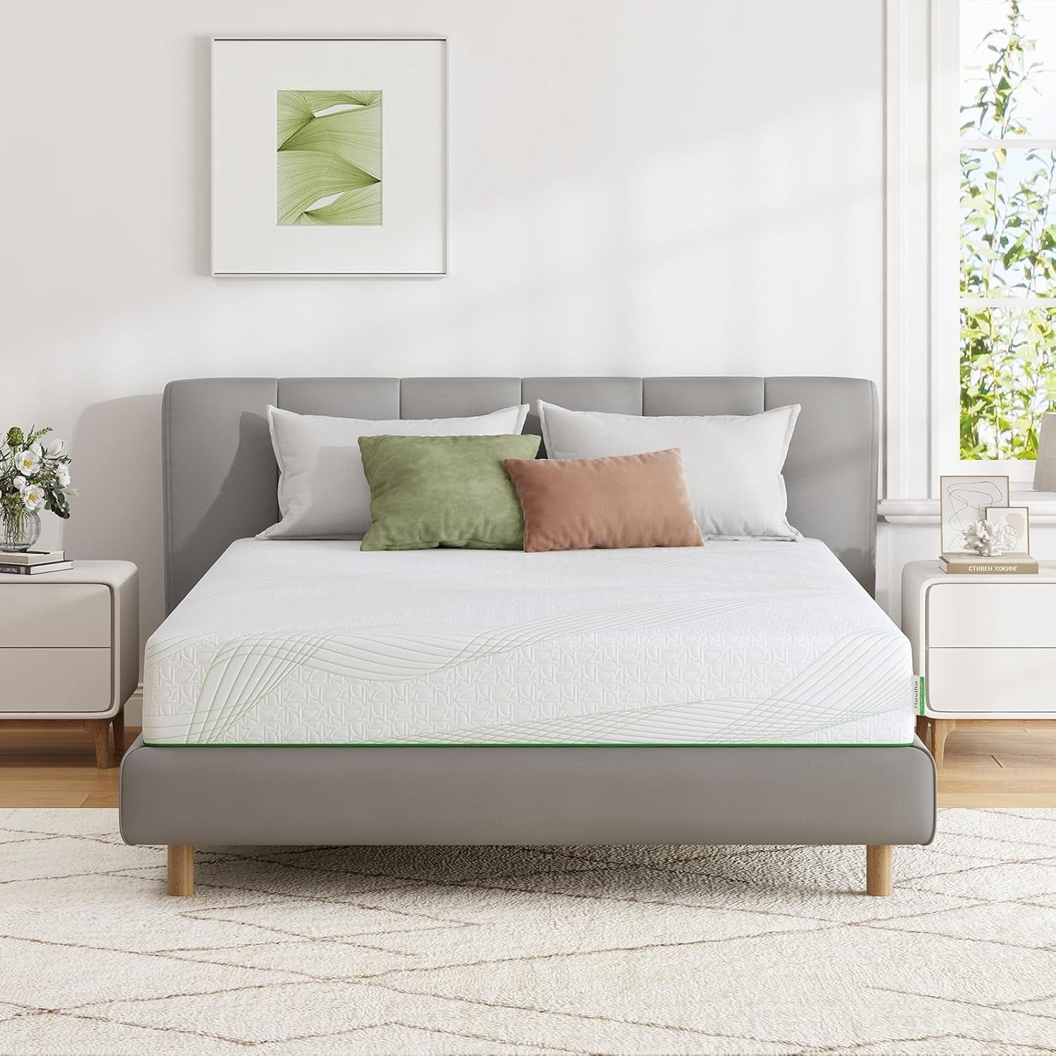 Queen Mattress, Memory Foam Mattress Queen Size 6 Inch, Cooling Queen Size Mattress in a Box for Back Pain Relief, Medium Firm Mattress with Edge Support &amp; Motion Isolation, Ataraxia