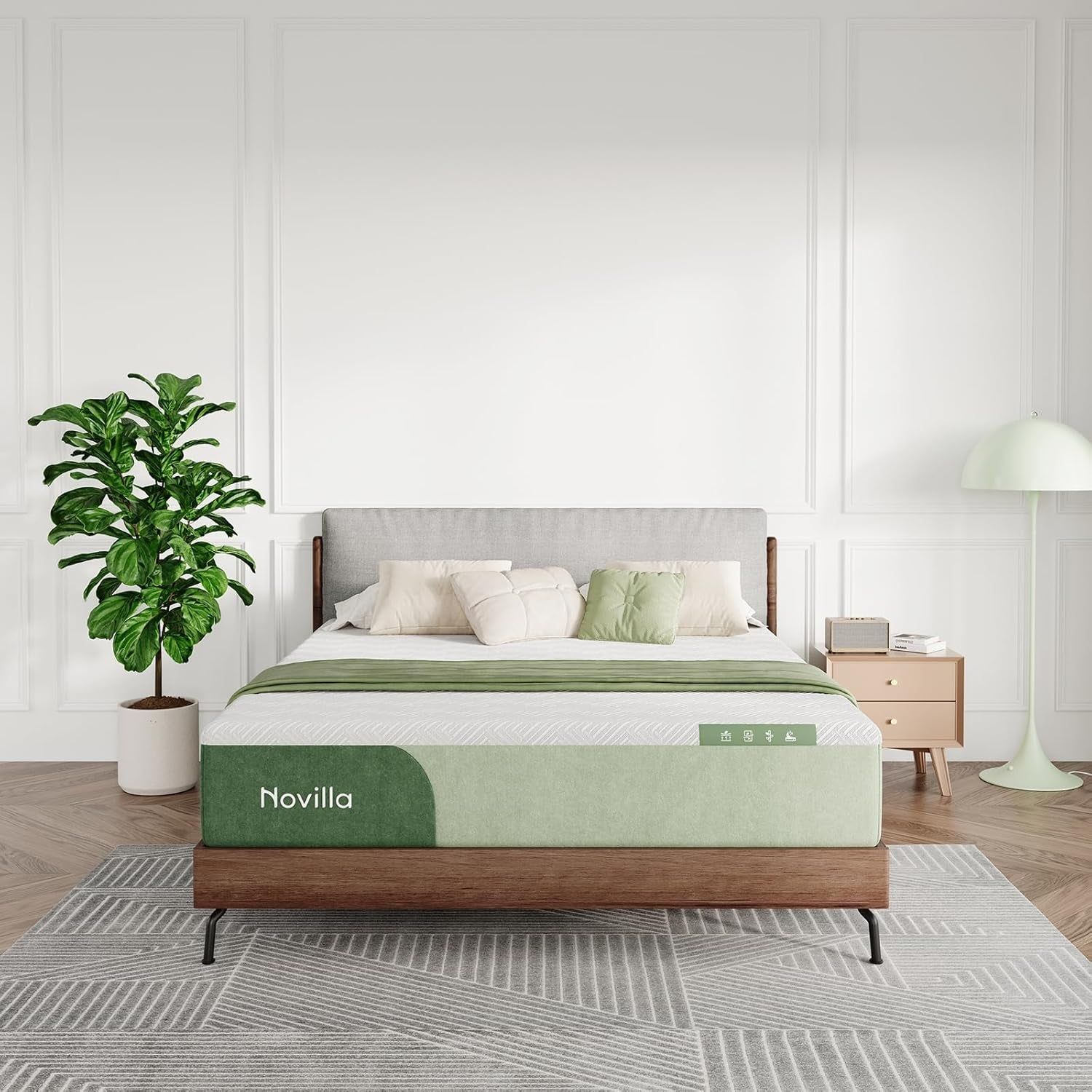 Queen Size Mattress 10 Inch Queen Memory Foam Mattress in a Box for Pressure Relief &amp; Cool Sleep Medium Firm Comfortable and Supportive