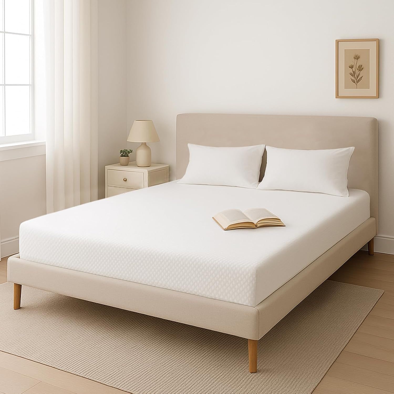 6 Inch Full Size Mattress in a Box,Memory Foam Mattress for Comfort Sleep, Cooling Night Sleep &amp; Pressure Relief, Ships Compressed (6&quot;, Full)