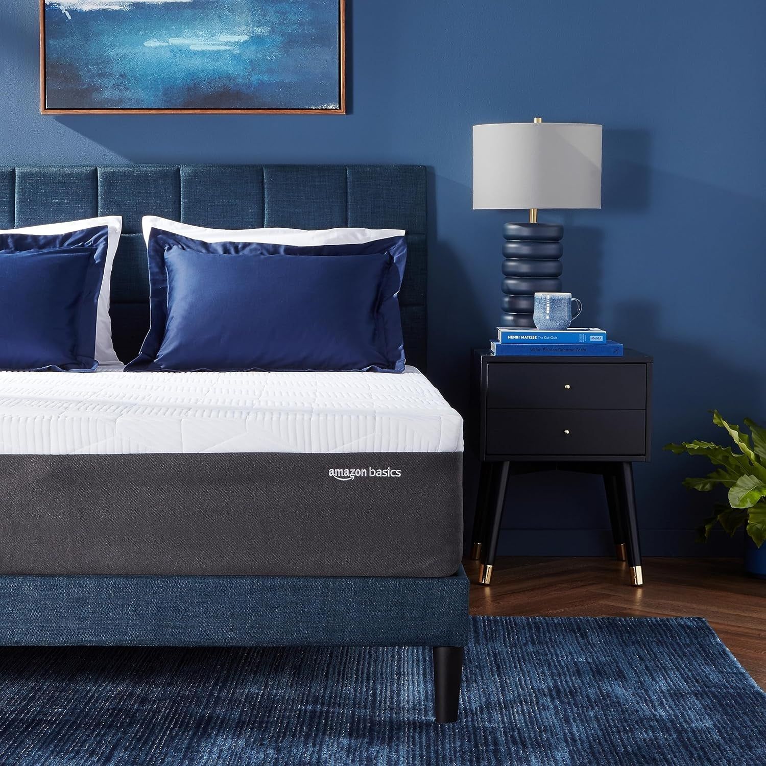 Gel Memory Foam Mattress, Firm, Cooling, Queen Size Mattress, Certipur-Us® Certified Foam, 80 X 60 X 12 Inches, White/Dark Gray