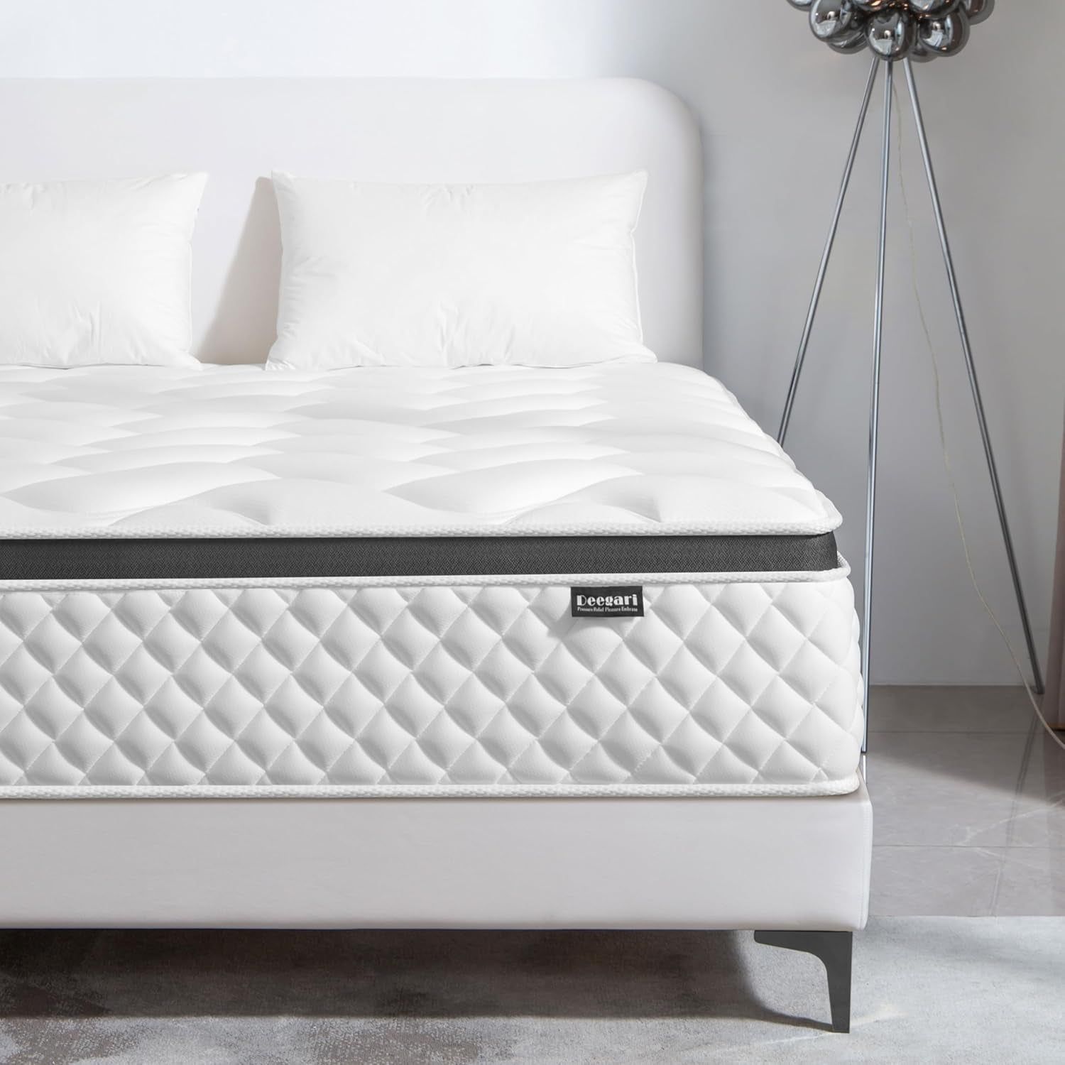 Queen Mattress,12 Inch Queen Size Mattress in a Box,Gel Memory Foam and Innerspring Hybrid Mattresses with Individual Pocket Spring for Motion Isolation,Medium Firm Feel,Certipur-Us