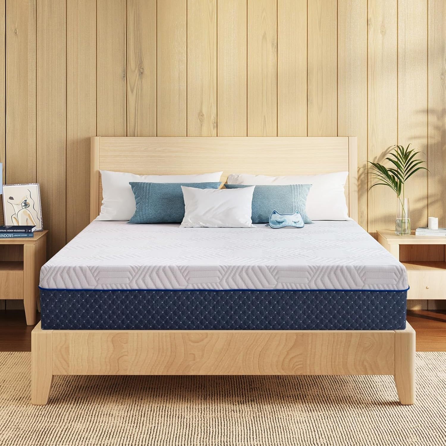 King Mattress, 12 Inch King Size Mattress in a Box, Firm Gel Memory Foam for Contouring Support &amp; Pressure Relief, Assembled in the USA, Certipur-Us Certified, Fiberglass Free