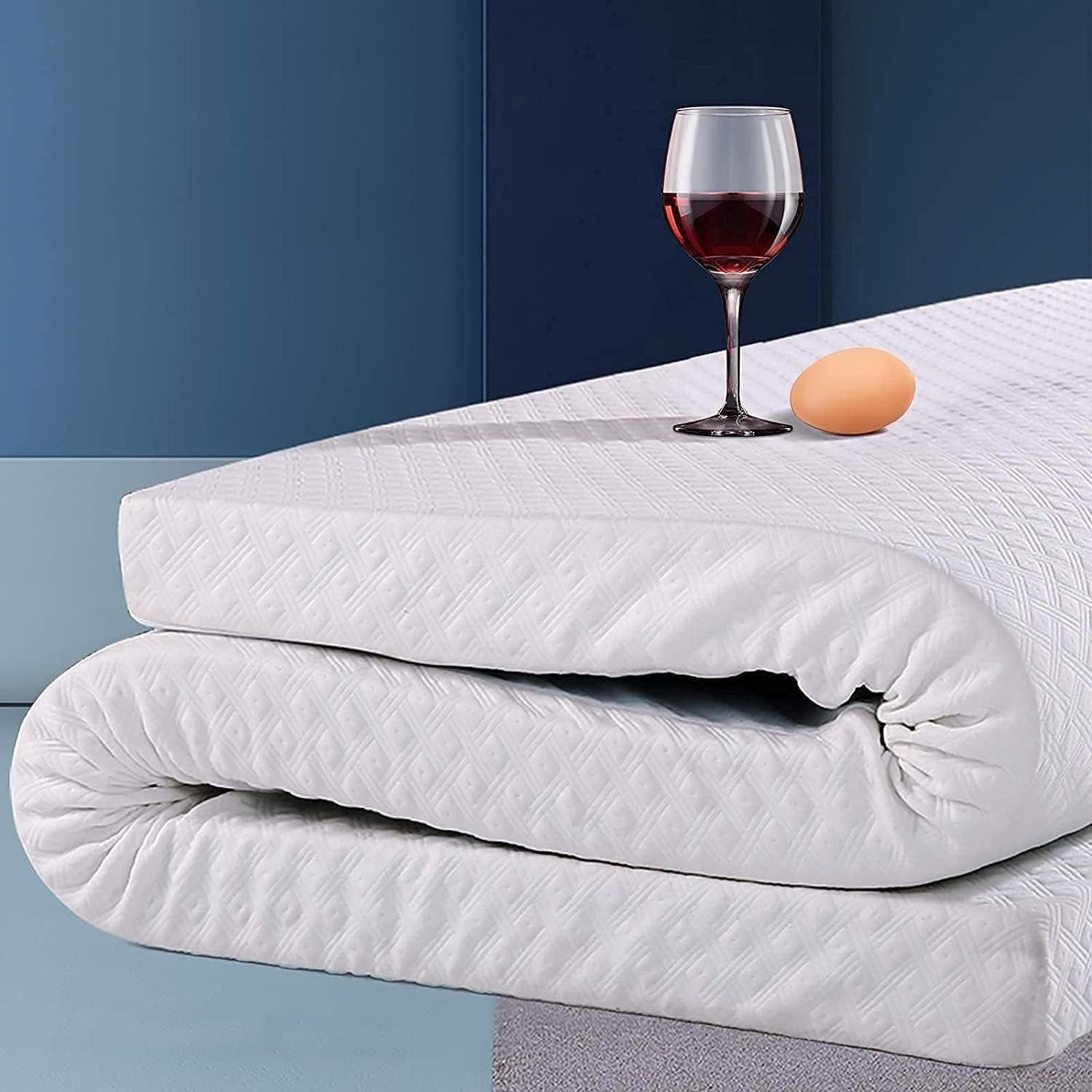 3 Inch Cooling Gel Memory Foam Mattress Topper Queen Size, with Removable Soft Cover, Comfort Body Support &amp; Pressure Relief