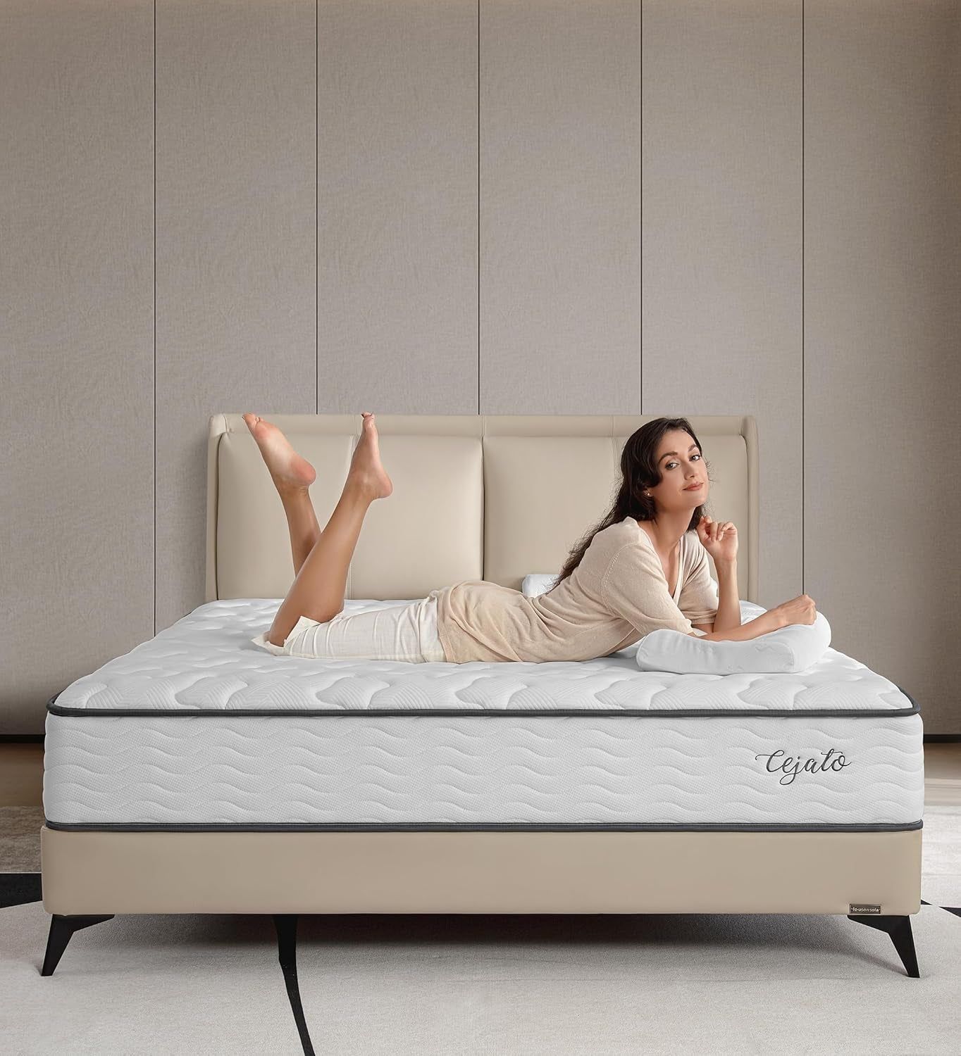 Full Mattress,Memory Foam Hybrid 12 Inch Full Size Springs Mattresses with Individual Pocket Spring for Pain Relief,Medium Firm White Full Mattresses,Certipur-Us Certified.