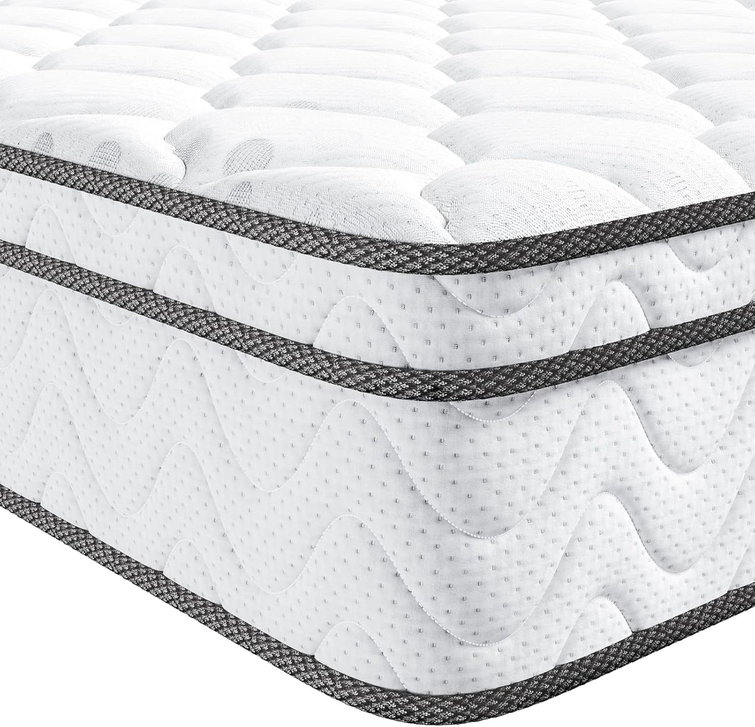 Full Size Mattress, 12 Inch Hybrid Double Bed Mattress in a Box with Memory Foam and Pocket Spring, Ergonomic Design &amp; Pressure Relief, Medium Firm Feel, 54&quot;*75&quot;*12&quot;