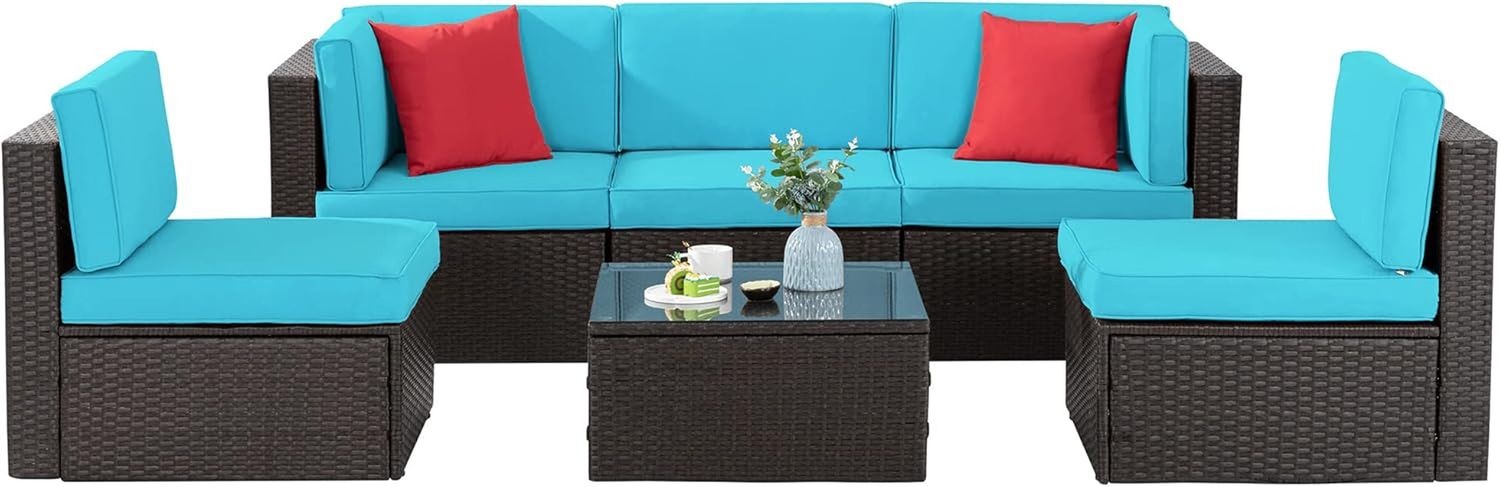 All-Weather Outdoor Sectional Sofa Set with Cushions