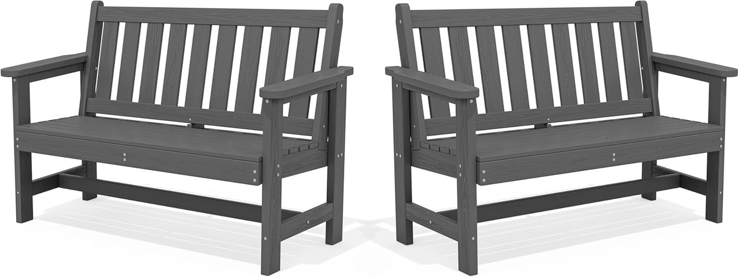 Weatherproof Two-Person Outdoor Bench With High Weight Capacity