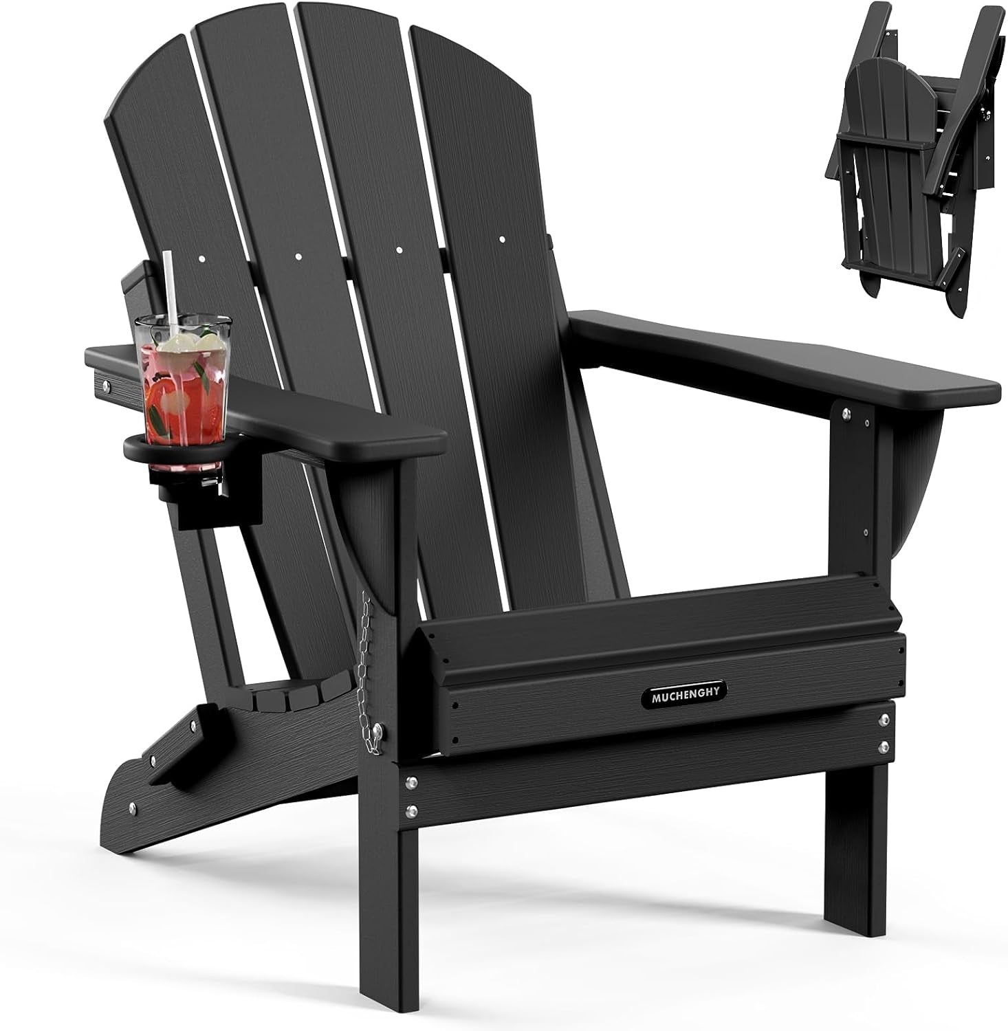 Folding Weather Resistant Adirondack Chairs for Outdoor Relaxation