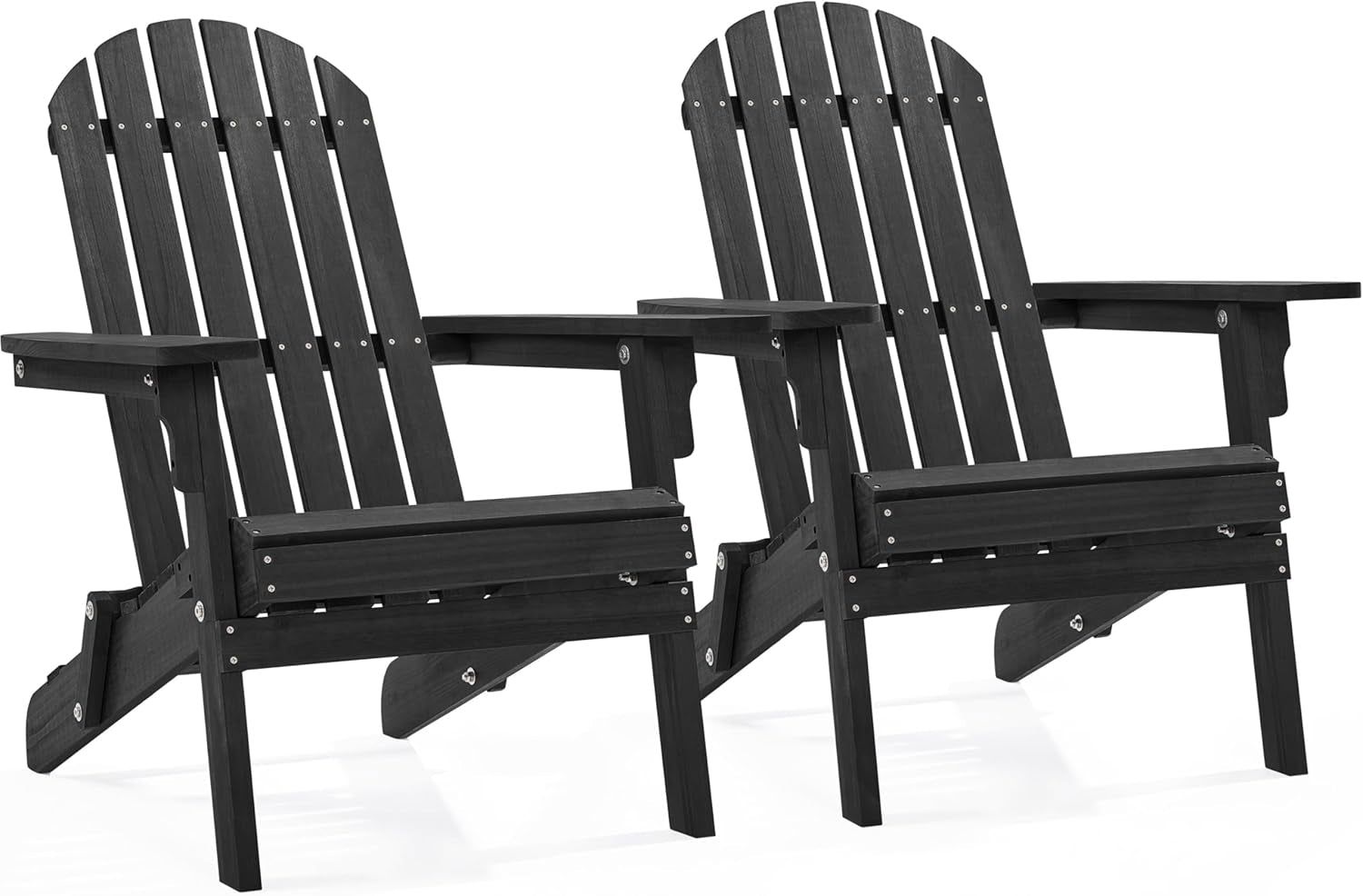 Folding Adirondack Chair Set of Two for Outdoors