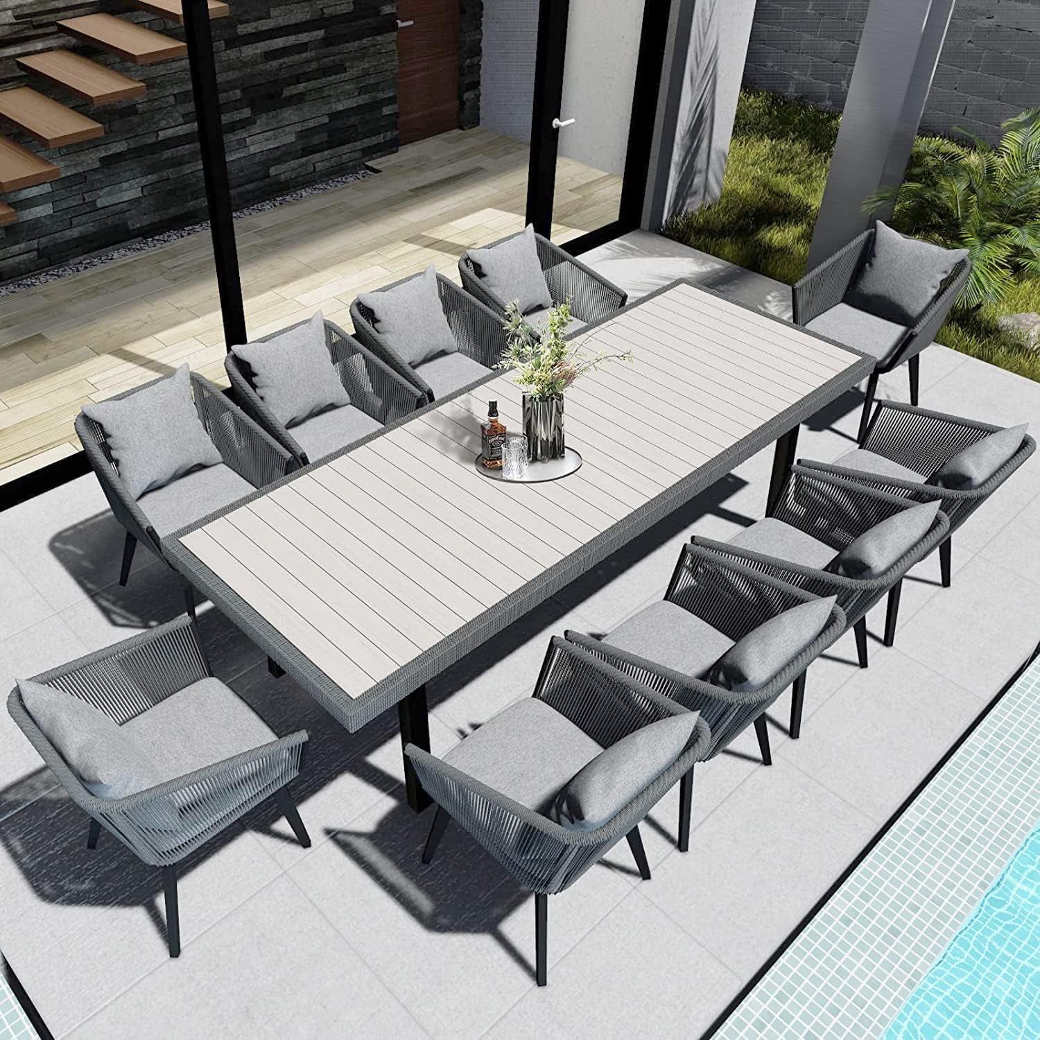 Elegant 11 Piece Patio Dining Set for Outdoor Spaces