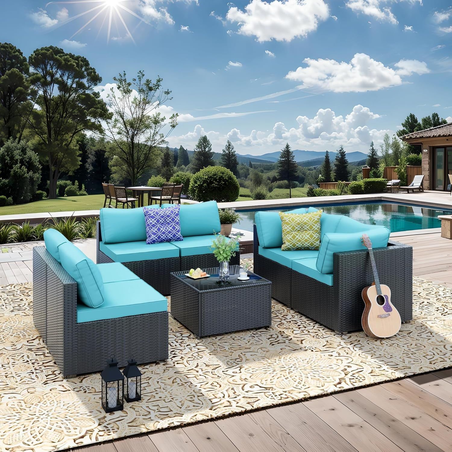 All-Weather Outdoor Sectional Sofa Set for Patios