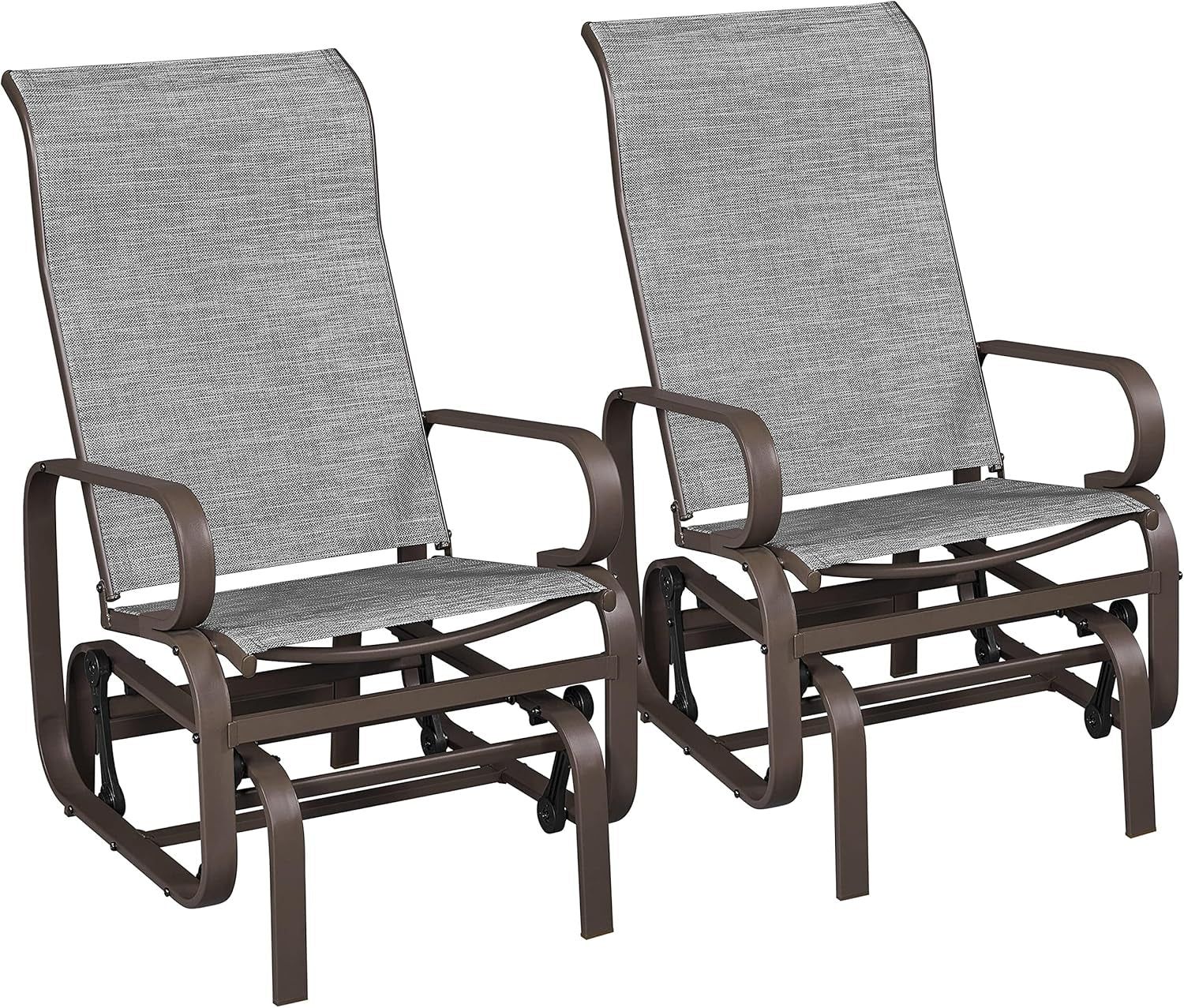 Outdoor Patio Glider Chairs with Breathable Sling Fabric