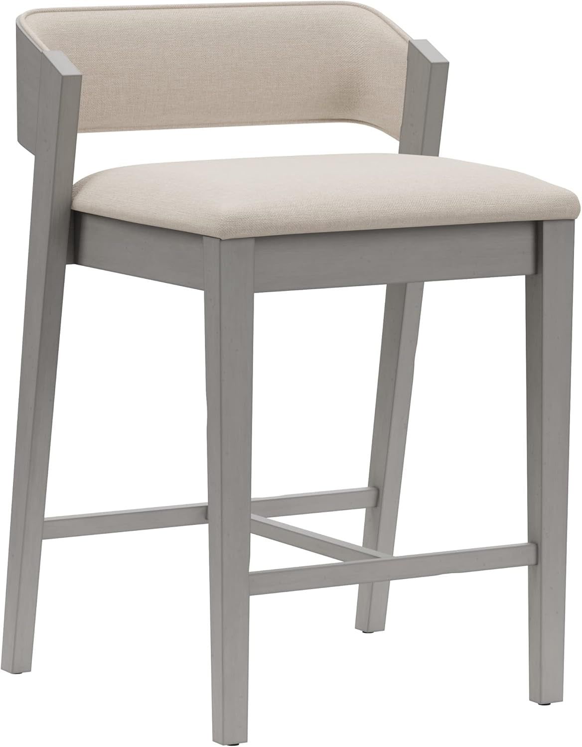 Dresden Wood Counter Height Stool, Distressed Gray