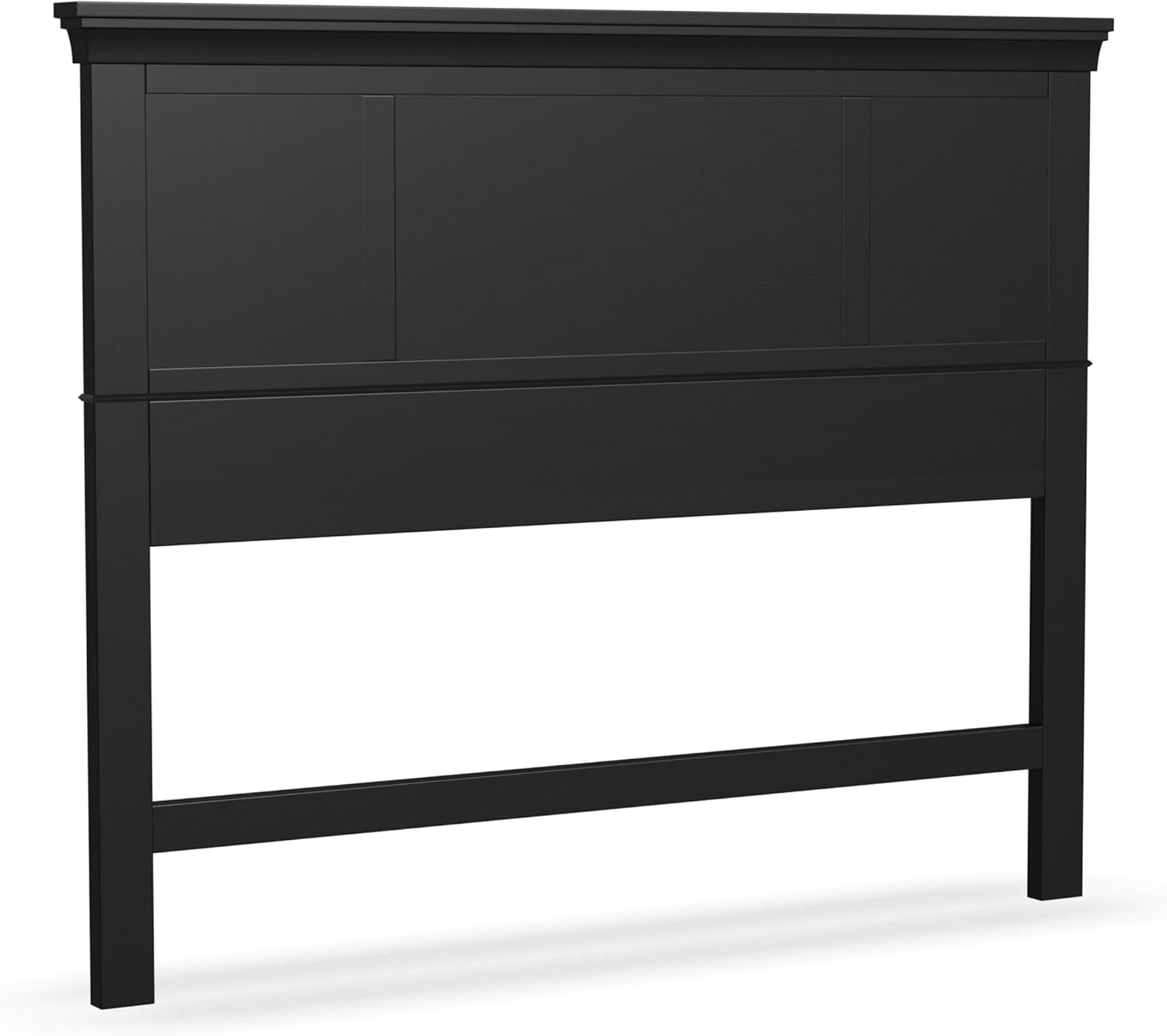 Stylish Black Queen Headboard with Raised Panel Design