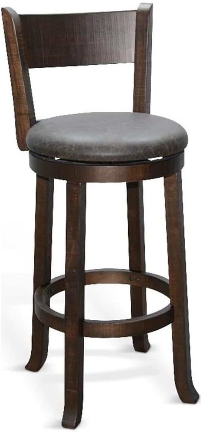 Tobacco Leaf Swivel Barstool Set of Two 30 Inches