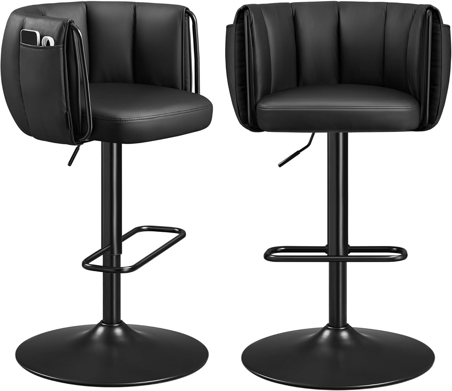 Height Adjustable Swivel Bar Stools Set of Two